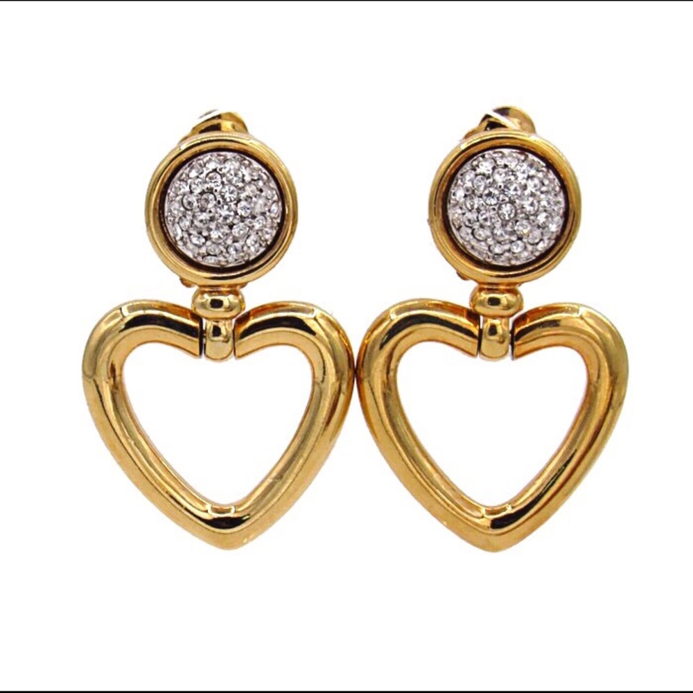 Not for Sale …..Vintage Courrèges of Paris Heart Earrings